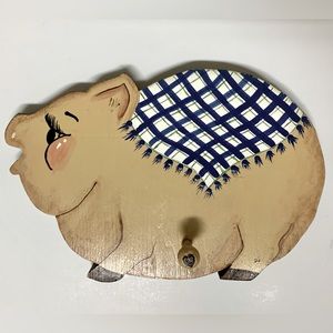 Vintage pig wall hook